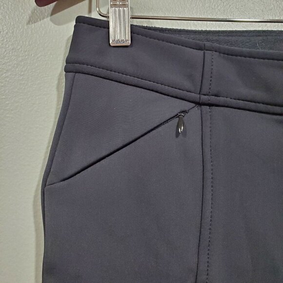 Athleta Snow Cruiser Pants Soft Shell Fleece Lined Black Snowboad Sz 10 FLAW - Picture 5 of 16